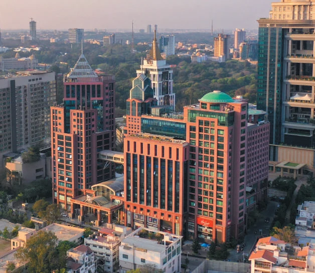 UB City towers on Vittal Mallya Road in Bengaluru's Central Business District
